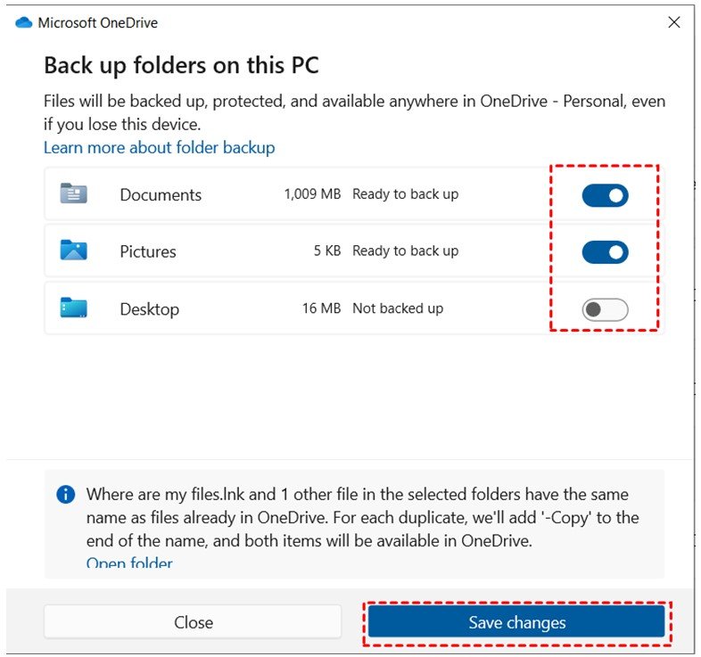 Two Ways to Backup C Drive to OneDrive Automatically