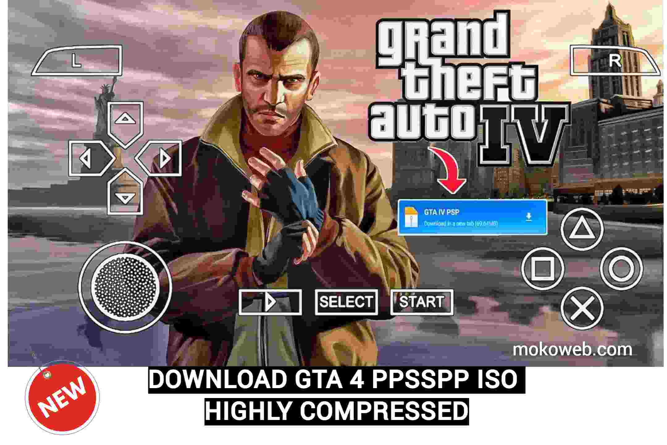 Download do arquivo zip GTA 4 PPSSPP ISO para Android