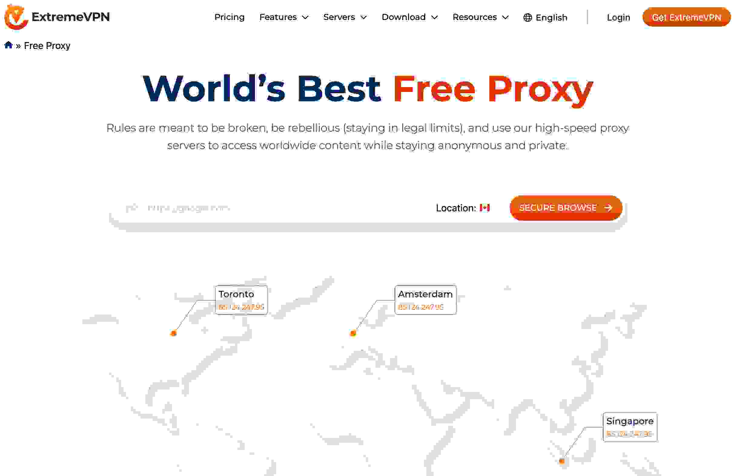 ExtremeVPN Web Proxy